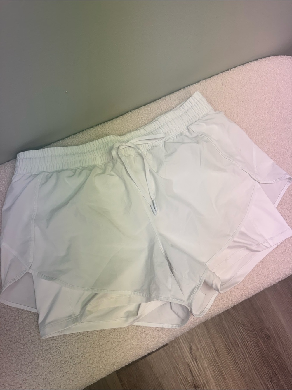 90 Degree By Reflex Women's White Layered Athletic Shorts